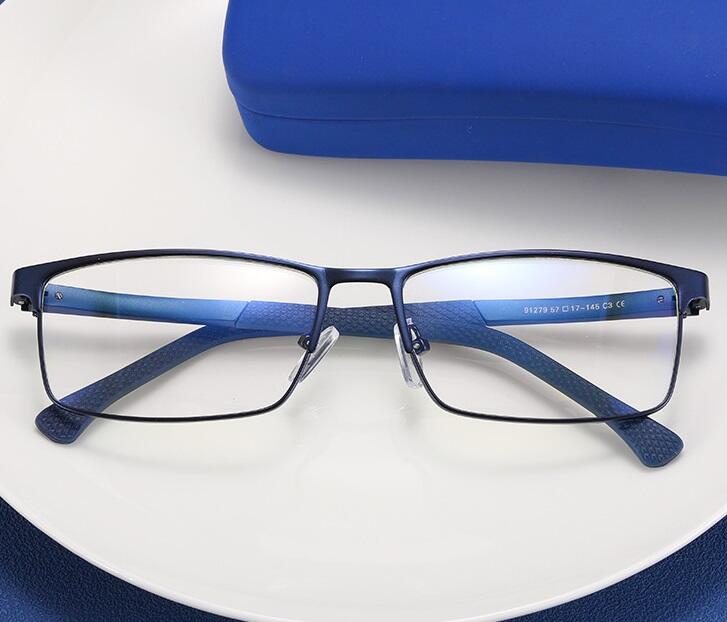 Męskie aluminiowe okulary zerówki do komputera BLUE LIGHT